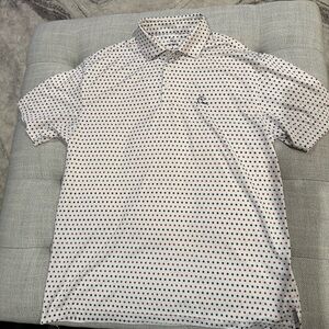 Men's Large Rhoback performance polo with red and blue stars